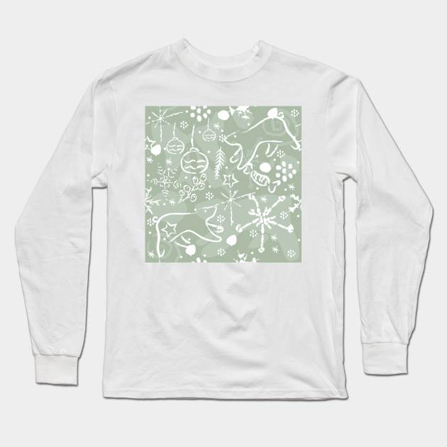 Winter Pattern Long Sleeve T-Shirt by Countryside